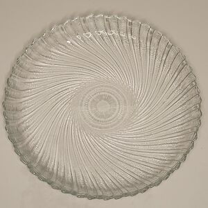 Arcoroc Seabreeze 7.5" Clear Glass Swirl Salad Dessert Dinner Plate Discontinued